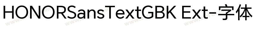 HONORSansTextGBK Ext字体转换